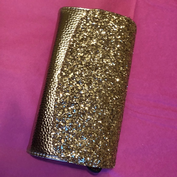Handbags - Sparkly Pewter Gold On the Go Purse NEW